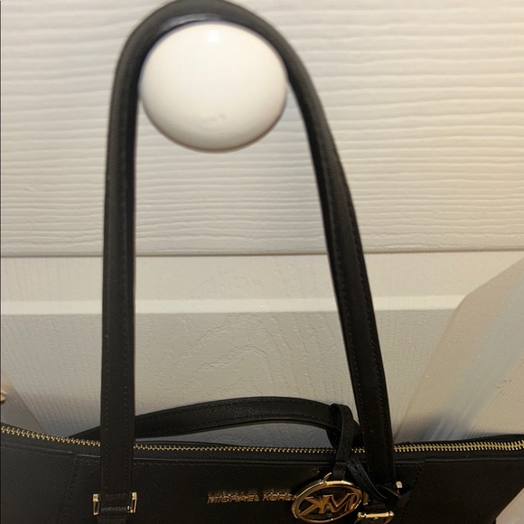 Michael Kors Black Leather Tote & Dust Bag - Picture 8 of 10